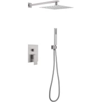 Душевой комплект Abber Daheim AF8219SP 250 мм, со смесителем, сатин