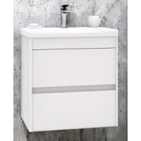 Тумба под раковину Art&Max Family FAMILY-500-2C-SO-BL 49,6 см, подвесная, белый глянец