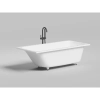 Ванна из литьевого мрамора Salini S-Stone Orlanda Kit 102126M 170x80 см, белый матовый