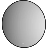 Зеркало Defesto Aura DF 2984S 70x70 см, с LED-подсветкой, сенсорным выключателем, диммером, черный матовый