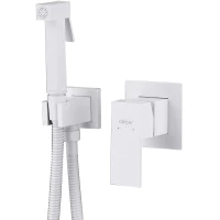 Гигиенический душ Abber Daheim AF8225W со смесителем, белый матовый