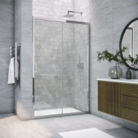 Душевая дверь Vegas Glass ZP TUR Novo 140 08 crystalvision 140 см, профиль хром, стекло прозрачное