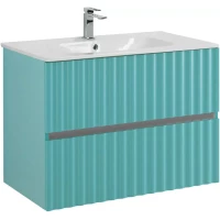 Тумба под раковину Art&Max Elegant AM-ELEGANT-800-2C-SO-MM-LED 80 см, подвесная, с LED-подсветкой ручек, ментол матовый