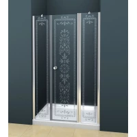 Душевая дверь распашная Cezares Royal Palace 185 см прозрачное с матовым узором ROYAL PALACE-A-B-13-100+60/30-CP-Cr