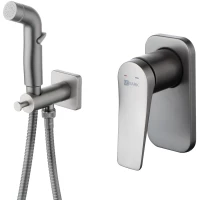 Гигиенический душ Lemark Bronx LM3719GM со смесителем, графит матовый
