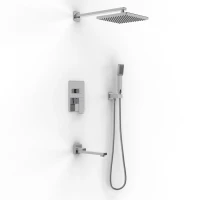 Душевой комплект Berges Nardis 3S 071010 230 мм, со смесителем, хром