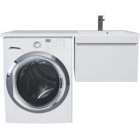 Тумба с раковиной Uperwood Magenta 52930205153 120 см R, подвесная, над стиральной машиной, белый матовый