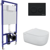 Комплект подвесной унитаз Berges Ego XL + система инсталляции Berges Novum O5 043303