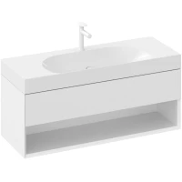 Тумба под раковину Ravak Lite X000001867 120 см, подвесная, белый глянец