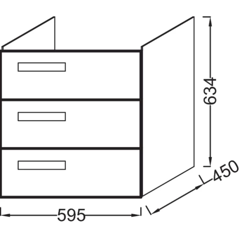 Тумба белый 59,5 см Jacob Delafon Rythmik EB1307-N18