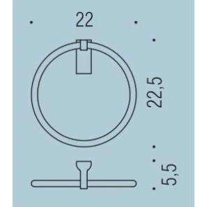 Изображение товара кольцо для полотенец colombo design luna b0111