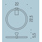 Кольцо для полотенец Colombo Design Luna B0111 - 2