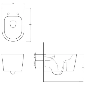 Изображение товара унитаз подвесной bewash albano 36383201 безободковый, с сиденьем микролифт, белый