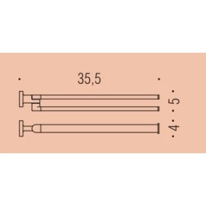 Изображение товара полотенцедержатель 35,5 см colombo design nordic b5212