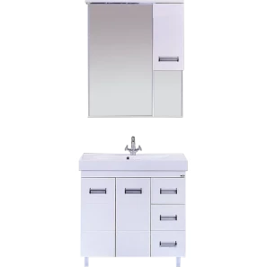 Изображение товара зеркальный шкаф misty селена п-сел02075-01п 74x100,3 см r, с подсветкой, выключателем, белый глянец