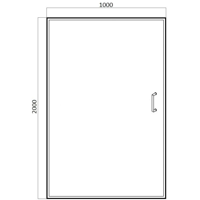 Душевая дверь 100 см Bravat Line BD100.4111A прозрачное