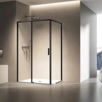 Душевой уголок Vincea Slim VSR-6SL9014CLB 140x90 см, профиль черный матовый, стекло прозрачное