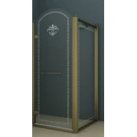 Душевой уголок Cezares Retro 90x90 см прозрачное c матовым узором RETRO-A-A-1-90-CP-Br-L