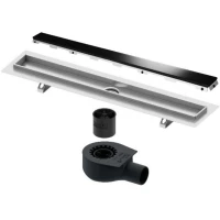 Душевой трап (лоток) Tece TECEdrainline glass 601000 + 650000 + 660016 + 601092 94,3 см, с решеткой, щелевой, черный