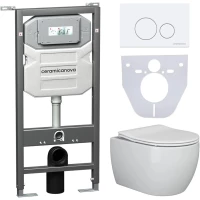 Комплект подвесной унитаз Ceramica Nova Forma CN3009 + система инсталляции Ceramica Nova Envision Round CN1001W + CN1000