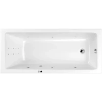 Акриловая ванна Whitecross Wave Slim 0111.170070.100.LINENANO.CR 169,5x70 см, с гидромассажем, белый