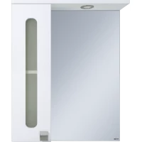 Зеркальный шкаф Misty Урал Э-Ура-04060-021Л 60x72 см L, с подсветкой, выключателем, белый глянец