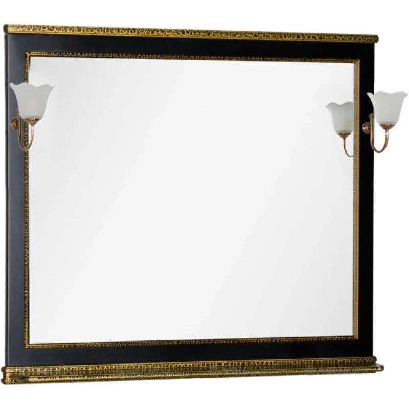 Зеркало 112,2x100 см черный Aquanet Валенса 00180295