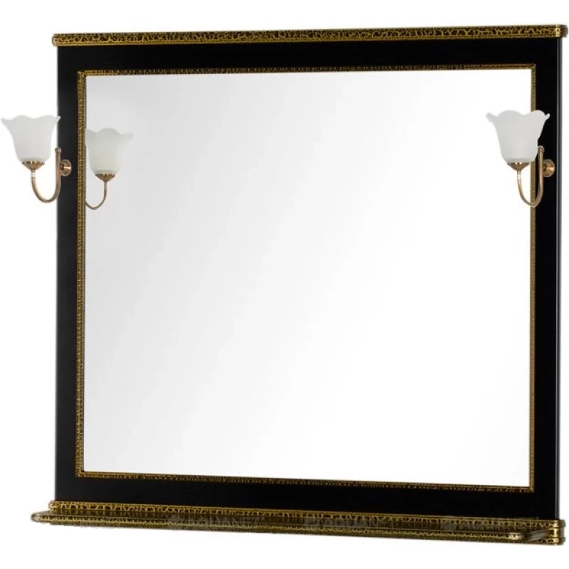 Зеркало 112,2x100 см черный Aquanet Валенса 00180295