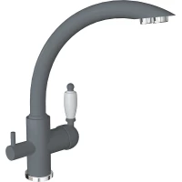 Смеситель для кухни Florentina Шале 333.25H.2113.307 с подключением к фильтру, серый шелк