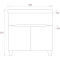 Комплект мебели белый глянец 80 см Onika Стрим 108055 + UM-COM80/1 + 208094 - 8