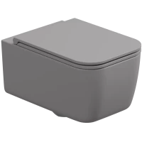 Унитаз подвесной GSG Brio BRWCSO038 безободковый, серый матовый