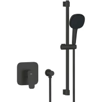 Смеситель для душа Grohe Cubeo 1053352430 встраиваемый, с душевым гарнитуром, черный матовый