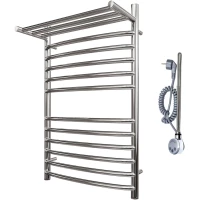 Полотенцесушитель электрический Point Альфа Премиум с полкой П11 PN05158SPE 800x532, ТЭН левый/правый, хром