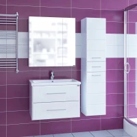 Комплект мебели белый глянец 70,5 см Санта Омега 207038 + FOCTEP70 + 113008