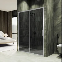 Душевая дверь MaybahGlass MGD-2109-5 190 см, профиль матовый хром, стекло графитовое