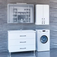 Комплект мебели белый глянец 101 см Санта Виктория 700131N + FOCTEP100 + 113013