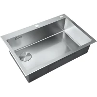 Кухонная мойка Zorg LUX 7551-L 75x51 см, нержавеющая сталь