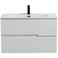 Тумба под раковину Cezares Duet DUET-N-800-2C-SO-FBS-P 80 см, подвесная, белый ясень матовый