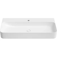 Раковина-чаша Wellsee Clermont 302615000 100x47 см, накладная, подвесная, белый матовый, с донным клапаном в цвете белый матовый