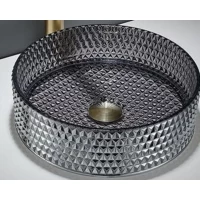 Раковина-чаша CeramaLux GL03 36x36 см, накладная, графит