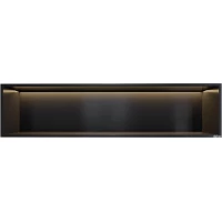 Скрытая настенная ниша Abber Nischen AN3006MB с LED-подсветкой, черный матовый