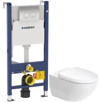 Комплект подвесной унитаз Duravit Architec 45720900A1 + система инсталляции Geberit 458.124.21.1