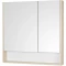 Зеркальный шкаф 85x85 см белый матовый/дуб верона Акватон Сканди 1A252302SDB20 - 1