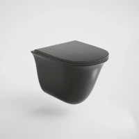 Унитаз подвесной Grossman GR-4412BMS безободковый, с сиденьем микролифт, черный матовый