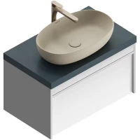 Тумба белый глянец 79,3 см Kerama Marazzi Modula MOD.80.1+1\WHT