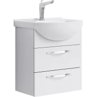 Тумба с раковиной белый глянец 50 см Aqwella Allegro Agr.01.05/2 + 4620008195766