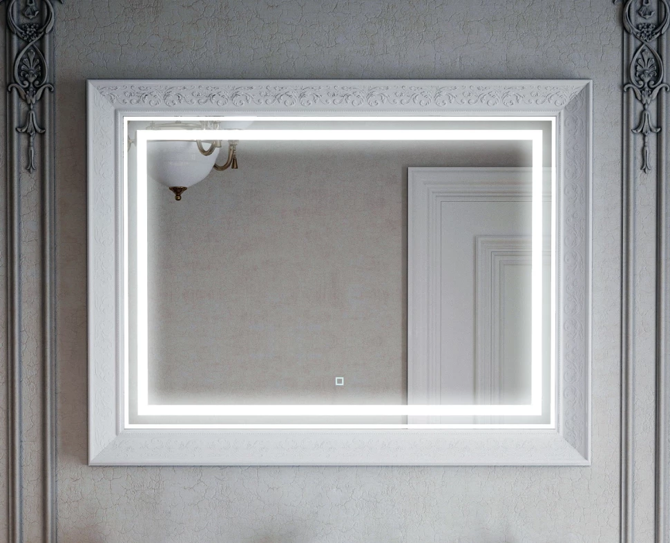 Зеркало 120x80 см белый глянец Corozo Классика SD-00000815 зеркало 120x80 см белый глянец corozo классика sd 00000815