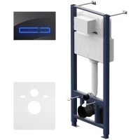 Инсталляция для унитаза Am.Pm Touchless Pro I012704.50A38 с кнопкой смыва, черный глянец