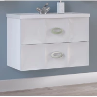 Тумба с раковиной белый глянец 74,9 см Marka One Bonne У62206