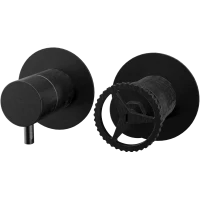 Смеситель для ванны Remer Chrono CH93ZPCFP встраиваемый, черный хром матовый